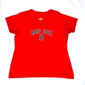 UP FOR SALE: MLB Boston RedSox Womens Red T Shirt